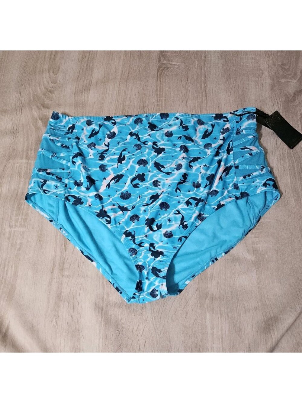 Torrid Size 5 5x Disney Ariel High Waisted Swim Bottom Blue Nwt